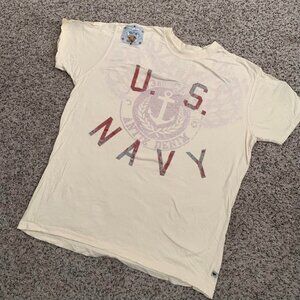 u.s Navy vintage Antik Denim tee w/ patches